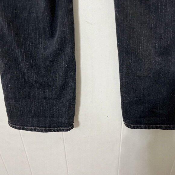 Chicos Platinum Charm Womens Black Jean Bootcut Mid Rise Dark Size 2 Short EUC - Picture 6 of 7